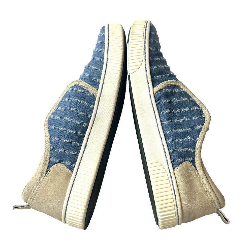 Born Flats Womens Size 7.5M Blue Tan Canvas/Leather Comfort Casual Slip On Shoes - Picture 6 of 11